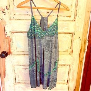 Stylish Gray and Green Tank Top
